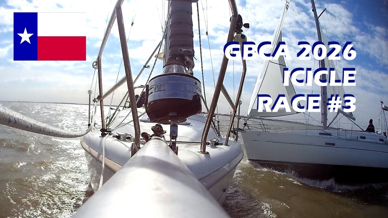 ⁣Sailing Galveston Bay 2026 GBCA Cruzan Rum Icicle Race No. 3