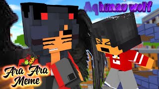 Ara Ara Meme Aphmau Wolf Dark Angel & Aaron Cute Hallow Special Couple / Tutu Dance Resimi