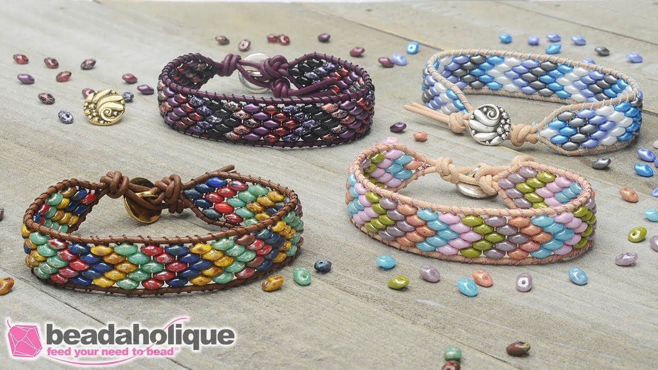 Create Your Own DIY Miyuki Glass Bead Bracelet Kit - Woven Net Pattern