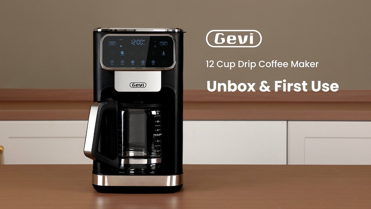 Unboxing and First Use of the Gevi 12Cup Programmable Drip Coffee Maker with Touch Screen