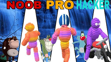 NOOB vs PRO vs HACKER | Oggy, jack, bob, sinchan taplu | Rope Man