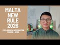 Malta 2026 New Rule 250 Course Before Work Permit Pre Arrival Integration Course