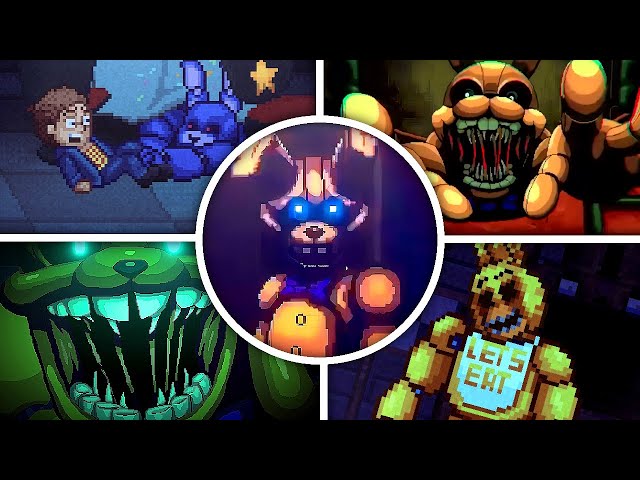 FNAF: Into the Pit - Official Trailer u0026 ALL Leaked Game Screenshots (Showcase) class=