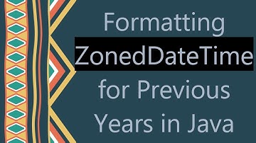 Formatting ZonedDateTime for Previous Years in Java