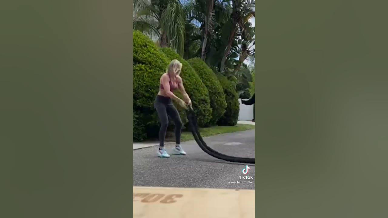 charlotte flair workout with andrade YouTube
