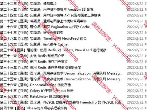 九章算法Twitter 后端系统 - Python 项目实战2021【Django框架Python实战】分享