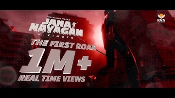 1M+ realtime roars in 15 mins 🔥 | The First Roar - Jana Nayagan | Thalapathy Vijay | KVN Productions