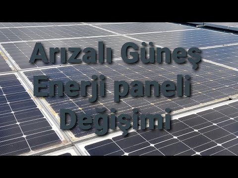 Arızalı kırık solar güneş enerjisi panelinin değişimi/Solar panel değişimi/Güneş Enerjisi Paneli