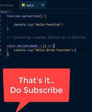 Converting a normal function to Arrow Function in Javascript # ...