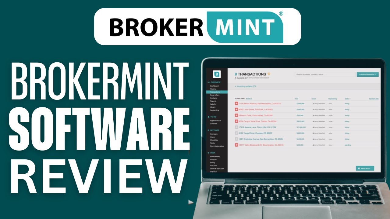 Brokermint Review (2025) : Is It the Best Back Office for Real Estate  Brokers?