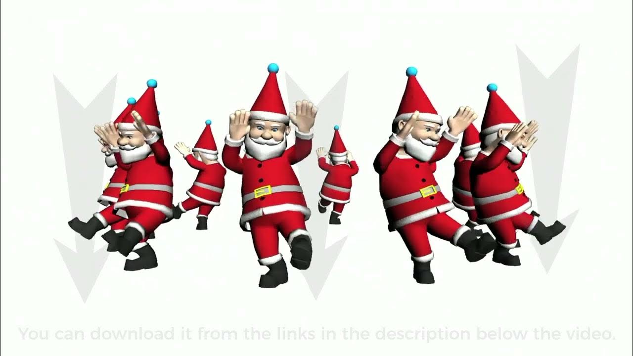 Santa Claus Christmas 3D animation. Santa dancing. Christmas cartoon