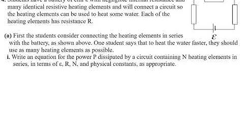 AP Physics 2 - FRQ - Circuits Power Series Parallel Connection Of Resistors - College Board
