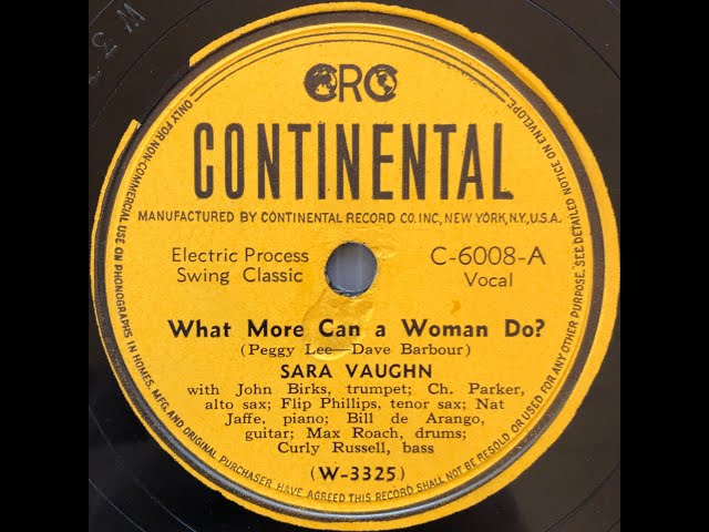 超貴重！CHARLIE PARKER / SARAH VAUGHAN 蓄音機 Sarah Vaughan With Dizzy Gillespie Septet / Charlie Parker