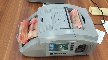 Money counter with recognizable serial number