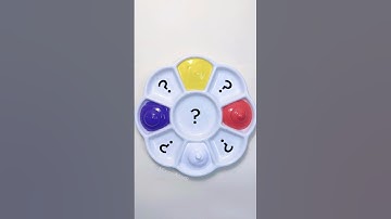 Yellow + Red +White + Blue = ?  #asmr #colormixing #colors #shorts  #mixing