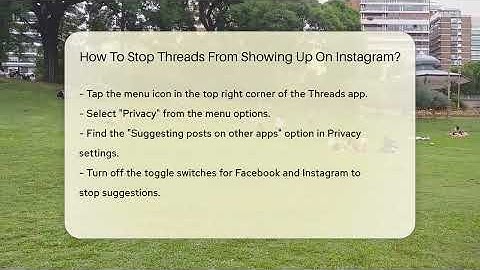 How To Stop Threads From Showing Up On Instagram? - Everyday-Networking