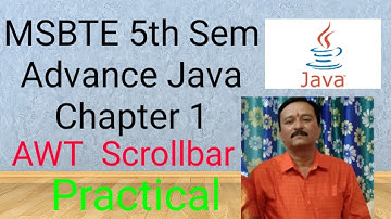 #ajp #advancejava  Advance Java 5h sem MSBTE | Scrollbar Practical