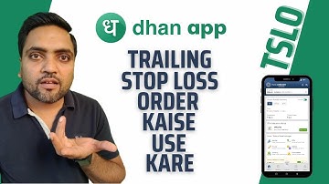 How to place trailing stop loss order (TSLO) on Dhan mobile app | @DhanHQ series | Tech with Ankush