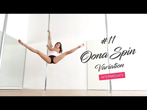 Oona Spin made easy on the spinning pole (Oona Spin Variation Pole Dance Tutorial)