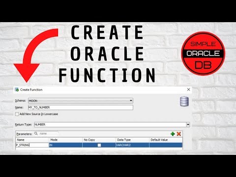 Create an Oracle Function Using Oracle SQL Developer