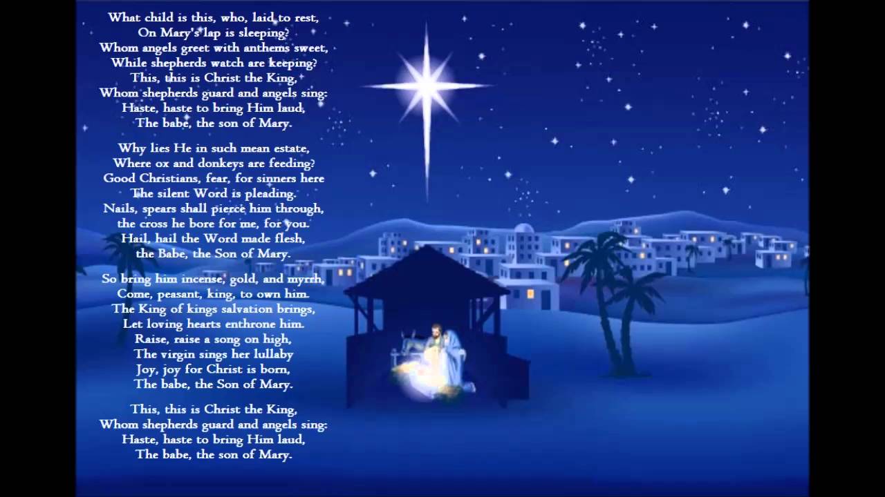 What Child Is This Christmas Carol (with lyrics) YouTube