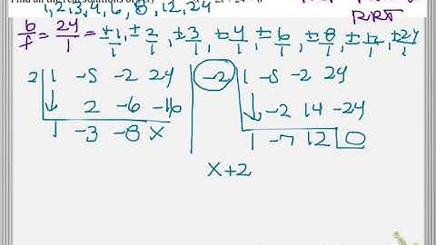 4.5B Solving Polynomial Eq Rational Root Theorem Ex 2