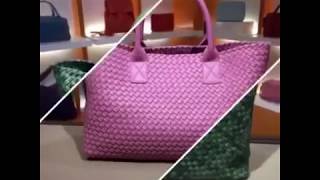 Slideshow:  Weaving a Net Genuine Hand Woven Sheepskin Leather Handbag