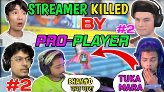 #2 PUBG Streamers Killed by Pro Players || When Top Streamer Full Squad killed by pro player