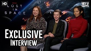 Maxwell Jenkins,  Mina Sundwall & Taylor Russell - the new kids in Lost In Space - Exclusive