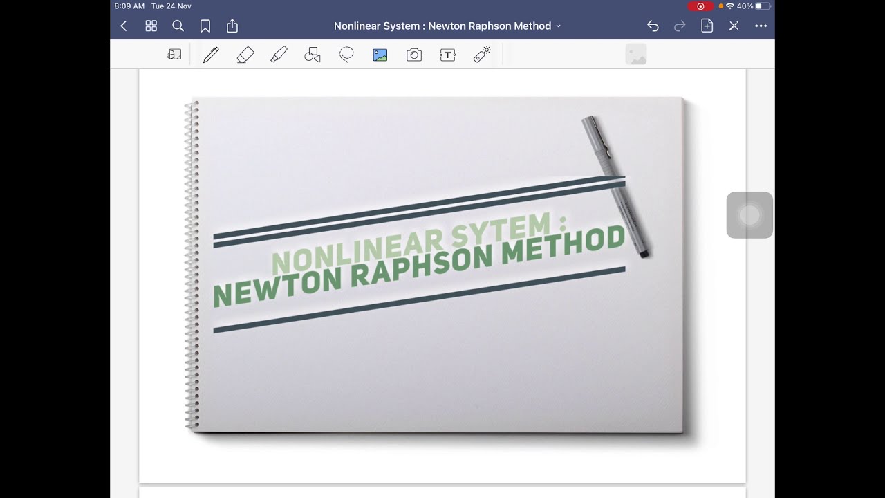 NONLINEAR SYSTEM Newton Raphson Method - YouTube