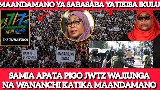 KUMEKUCHA‼️JWTZ WAJIUNGA NA WANANCHI KATIKA MAANDAMANO YA SABASÀBA SAMIA AJIKUNA KICHWA 