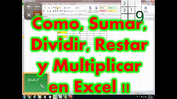 Como Sumar, Dividir, Restar y Multiplicar en Excel (Operaciones Matemáticas)