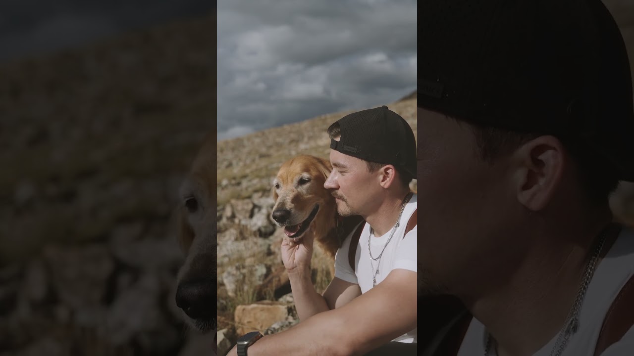 A cinematic hiking short with my golden retriever in Utah