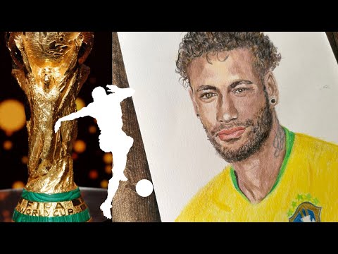Draw Neymar For Jasmin@NinaArtLife 😍| Qatar WorldCup 2022 |Brazil Soccer Player