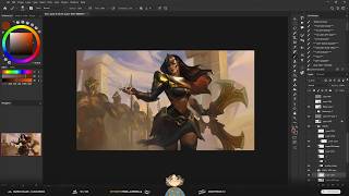 June 25, 2026 [Sketches and Sivir Splash Art] Digital Painting, Photoshop screenshot 5