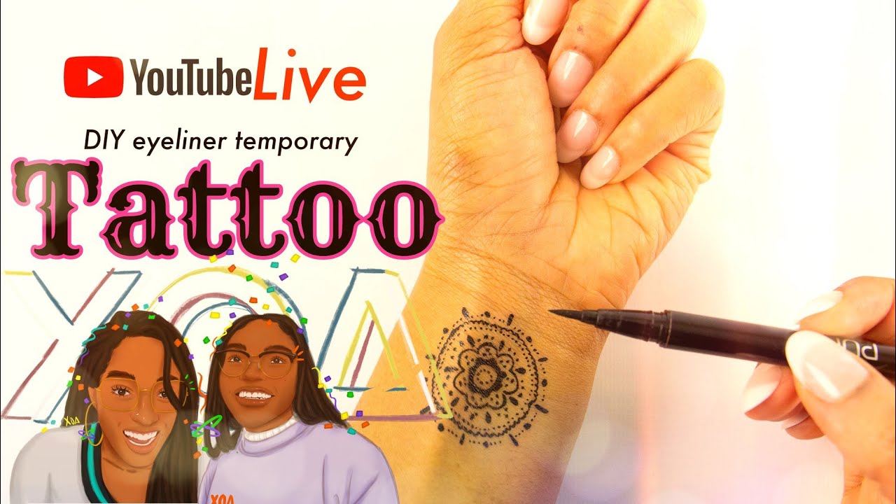 YouTube LIVE with Toya & Bella | DIY Eyeliner Temporary Tattoo