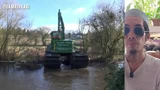 Land &amp; Water Excavator‼️Amphibious And Long Reach Excavator River Dredging in UK❗️