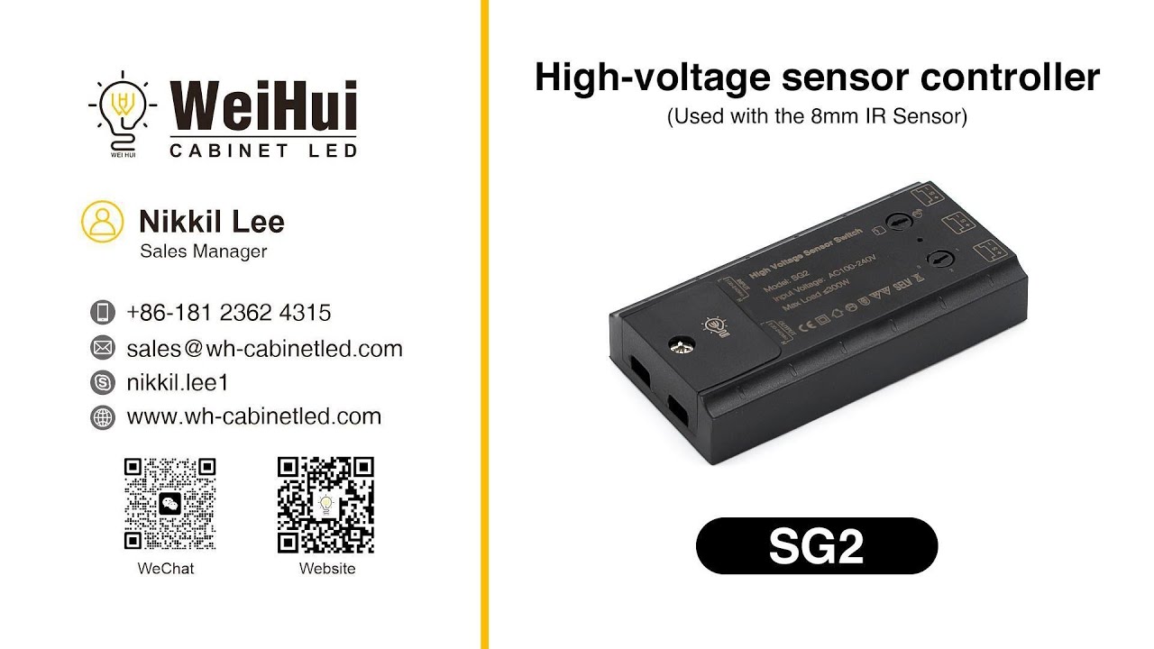 High Voltage Switch for IR Sensor for Cabinet Lighting | AC 110V / 240V Cabinet Lighting