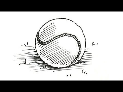 How to draw a Tennis Ball Real Easy