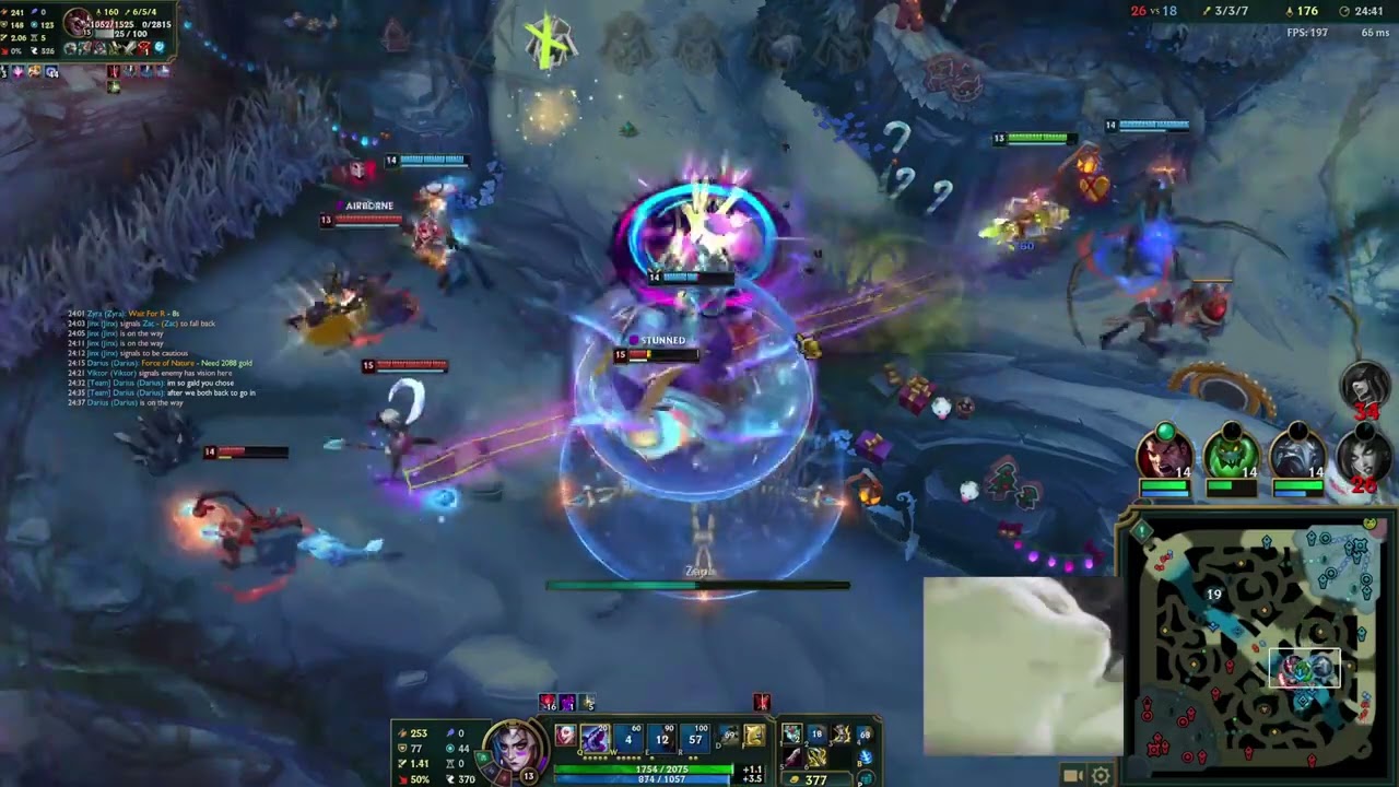 Jinx- we win the team fight ( we are losing lol )