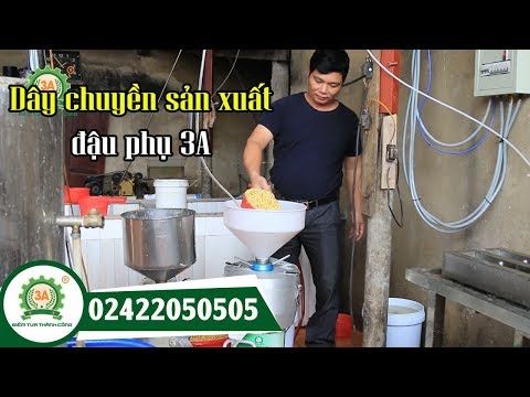 Video Dây chuyền sản xuất đậu phụ - Bộ 3 máy làm đậu phụ... - youtube