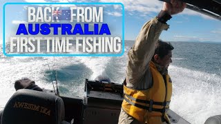 BACK FROM AUSTRALIA (OHOPE BEACH) Johns FIRST time fishing || AWESIM IKA ||