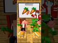 JJ Carrot School Snack 🥕😭- MAIZEN Minecraft Animation #shorts