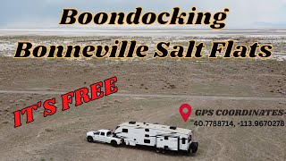 FULLTIME RV LIVING BOONDOCKING BY BONNEVILLE SALT FLATS / GPS COORDINATES