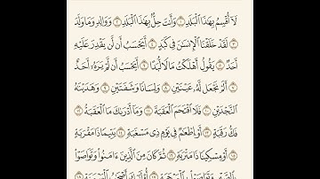 سورة البلد بصوت محمد أيوب