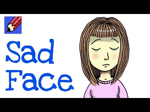 How to draw sad face / LetsDrawIt