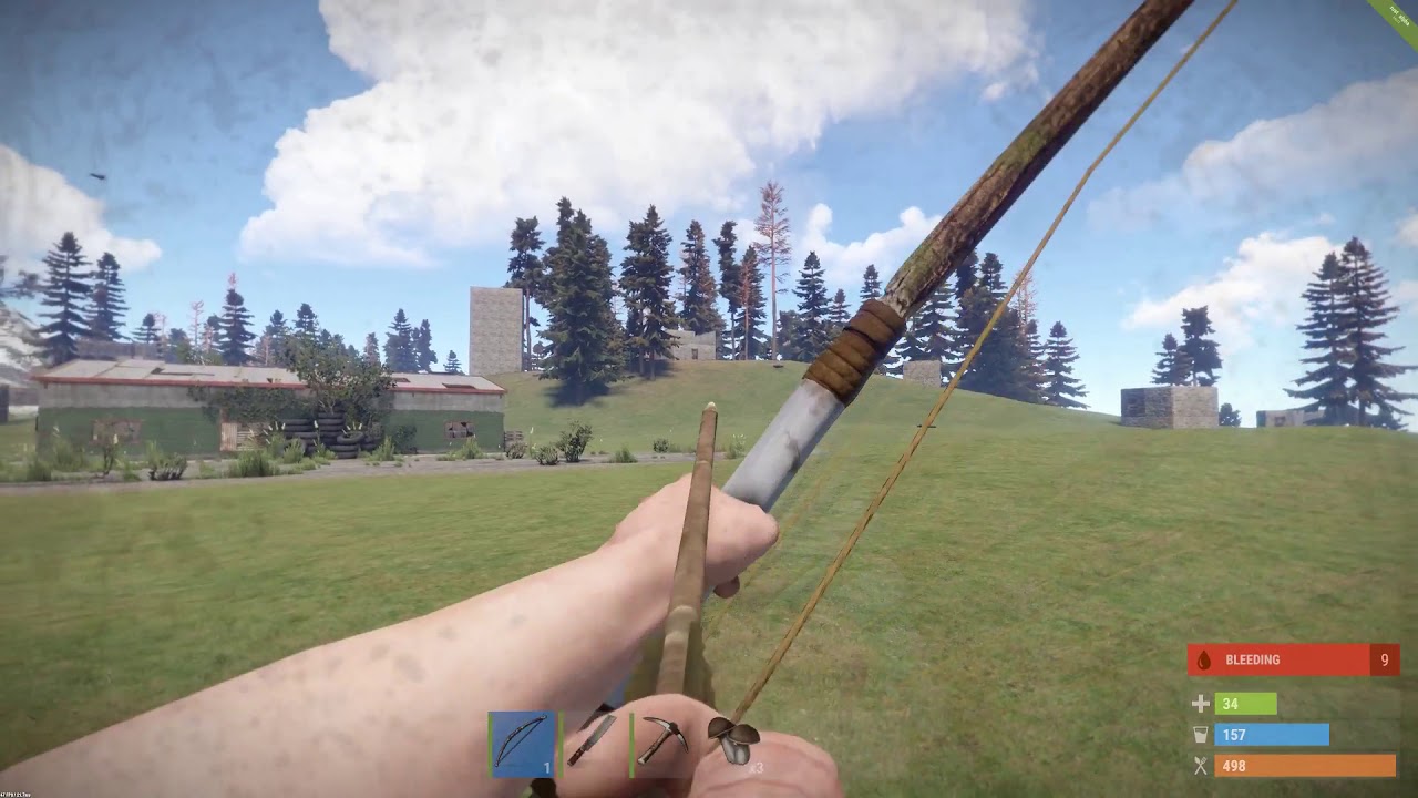 Rust Solo Gameplay - Early Wipe - Bow vs Gun Man - YouTube