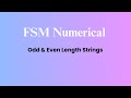 Finite State Machine | Strings with Odd Length Starting with 0 or Even Length Starting with 1