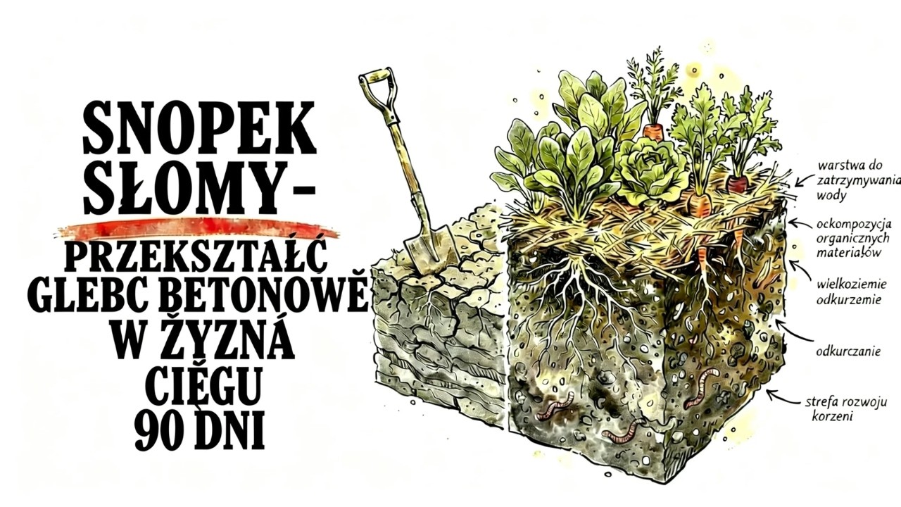 Wiązka słomy zmienia twardą ziemię w żyzną glebę w 90 dni — dlaczego wcisnęli ci glebogryzarkę