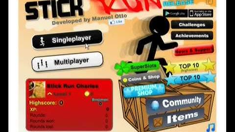 Truco para monedas en Stick Run Facebook